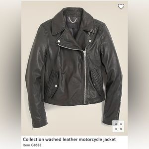 J. Crew Collection Washed Leather Jacket